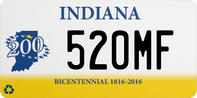 IN license plate 520MF