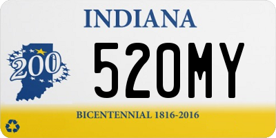 IN license plate 520MY