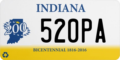 IN license plate 520PA