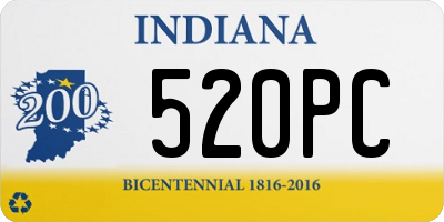 IN license plate 520PC