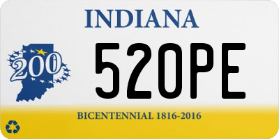 IN license plate 520PE