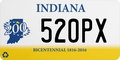 IN license plate 520PX