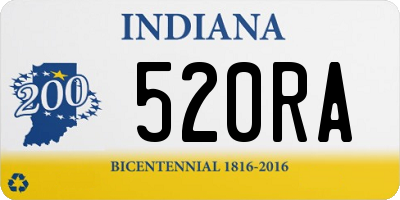 IN license plate 520RA