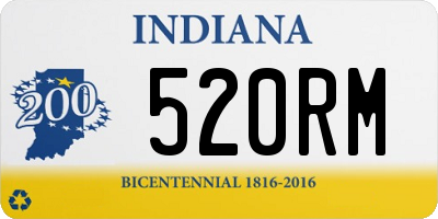 IN license plate 520RM