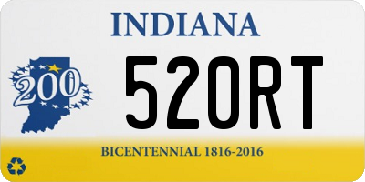 IN license plate 520RT