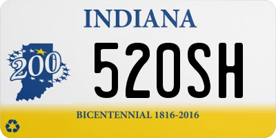 IN license plate 520SH