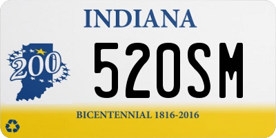 IN license plate 520SM