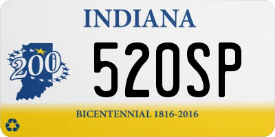 IN license plate 520SP