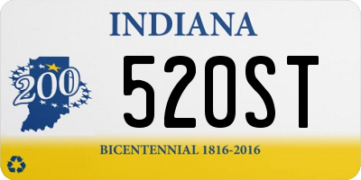 IN license plate 520ST