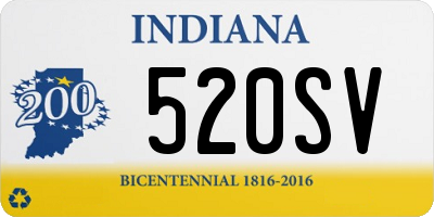 IN license plate 520SV