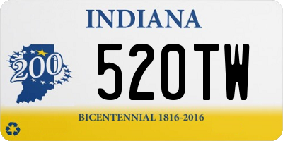 IN license plate 520TW