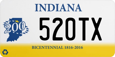 IN license plate 520TX