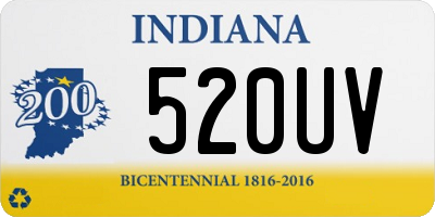 IN license plate 520UV