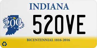 IN license plate 520VE