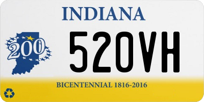 IN license plate 520VH