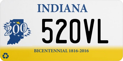 IN license plate 520VL