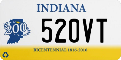 IN license plate 520VT