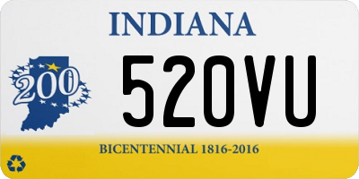 IN license plate 520VU