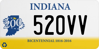 IN license plate 520VV