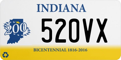 IN license plate 520VX