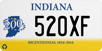 IN license plate 520XF