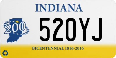 IN license plate 520YJ