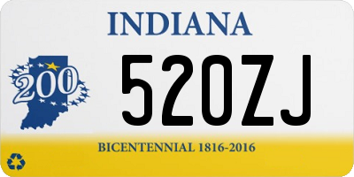 IN license plate 520ZJ