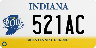 IN license plate 521AC