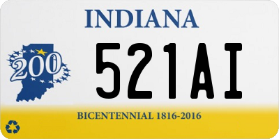 IN license plate 521AI