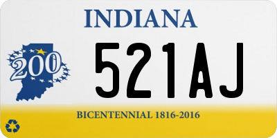 IN license plate 521AJ