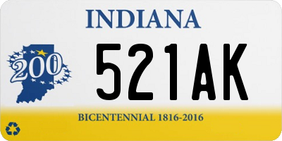 IN license plate 521AK