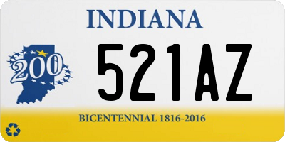 IN license plate 521AZ