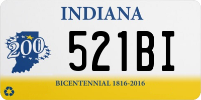 IN license plate 521BI