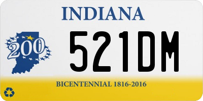 IN license plate 521DM