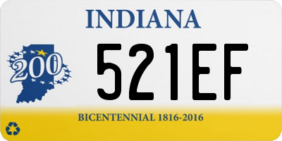 IN license plate 521EF