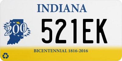 IN license plate 521EK