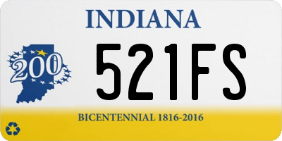 IN license plate 521FS