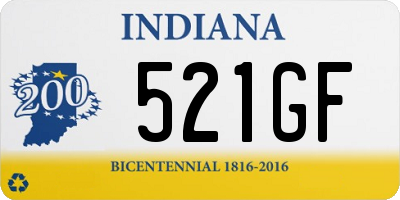 IN license plate 521GF