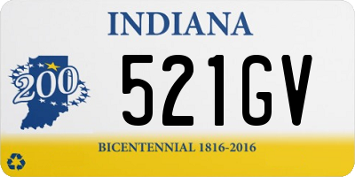 IN license plate 521GV