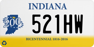 IN license plate 521HW