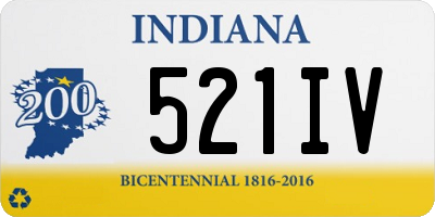 IN license plate 521IV