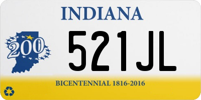 IN license plate 521JL