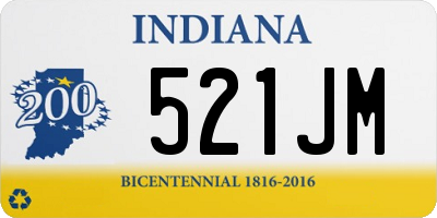 IN license plate 521JM