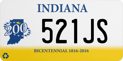 IN license plate 521JS