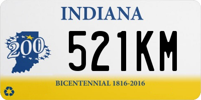 IN license plate 521KM