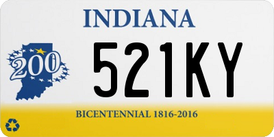 IN license plate 521KY