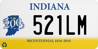 IN license plate 521LM