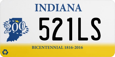 IN license plate 521LS