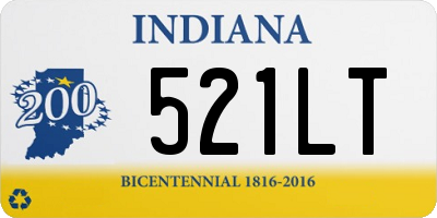 IN license plate 521LT