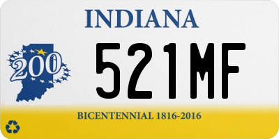 IN license plate 521MF